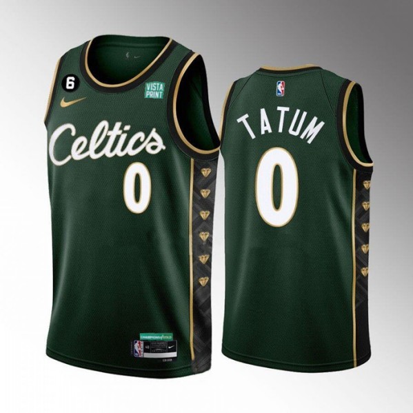 Youth Boston Celtics #0 Jayson Tatum Green 2022-23 City Edition Stitched Basketball Jersey